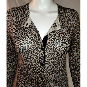 NWOT - Ann Taylor Loft brown and tan leopard print cardigan - size small
